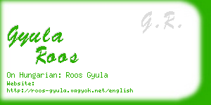 gyula roos business card